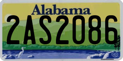 AL license plate 2AS2086