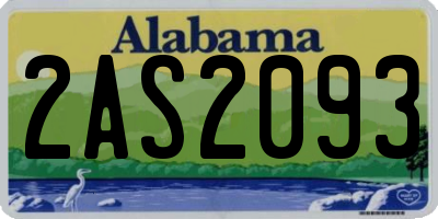 AL license plate 2AS2093