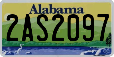 AL license plate 2AS2097