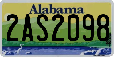 AL license plate 2AS2098