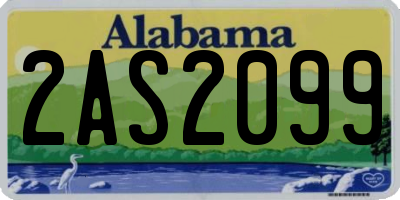 AL license plate 2AS2099