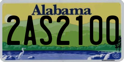 AL license plate 2AS2100