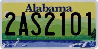 AL license plate 2AS2101