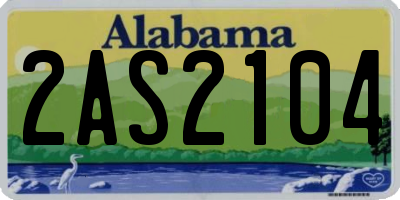 AL license plate 2AS2104