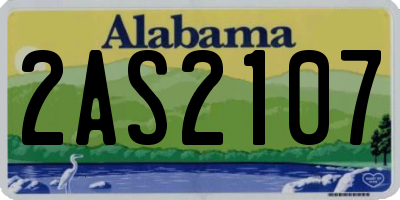 AL license plate 2AS2107
