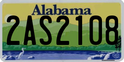 AL license plate 2AS2108