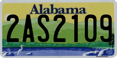 AL license plate 2AS2109