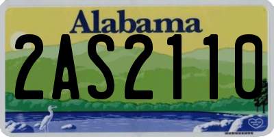 AL license plate 2AS2110