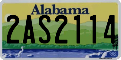 AL license plate 2AS2114