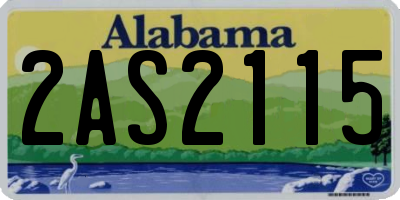 AL license plate 2AS2115