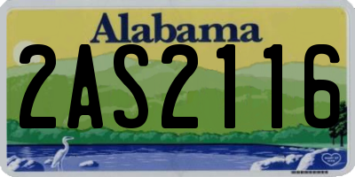 AL license plate 2AS2116