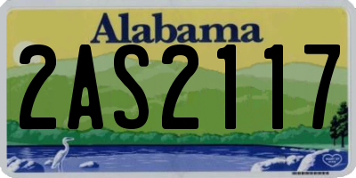 AL license plate 2AS2117