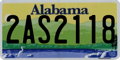 AL license plate 2AS2118