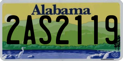 AL license plate 2AS2119