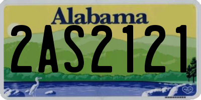 AL license plate 2AS2121