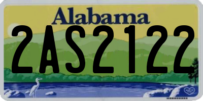 AL license plate 2AS2122