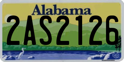 AL license plate 2AS2126