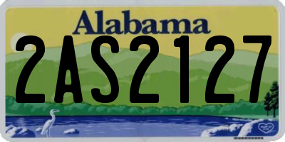 AL license plate 2AS2127