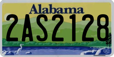 AL license plate 2AS2128