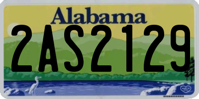 AL license plate 2AS2129