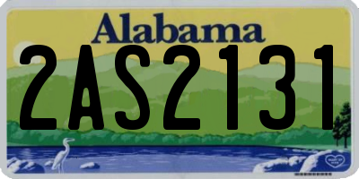 AL license plate 2AS2131