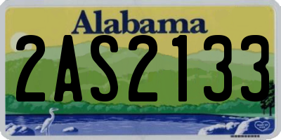 AL license plate 2AS2133