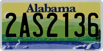 AL license plate 2AS2136