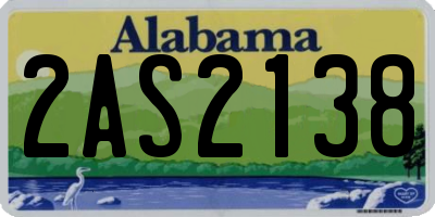 AL license plate 2AS2138