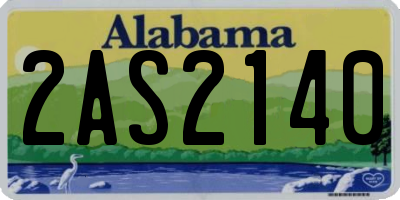 AL license plate 2AS2140