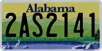 AL license plate 2AS2141