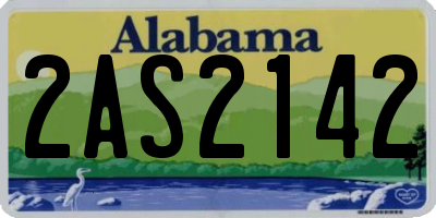 AL license plate 2AS2142