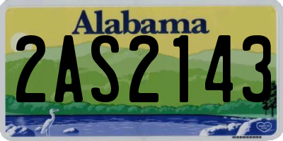 AL license plate 2AS2143