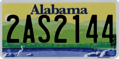 AL license plate 2AS2144