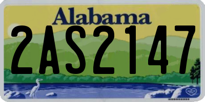 AL license plate 2AS2147