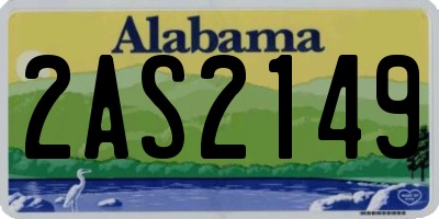 AL license plate 2AS2149
