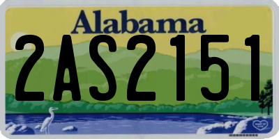 AL license plate 2AS2151