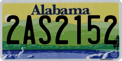 AL license plate 2AS2152