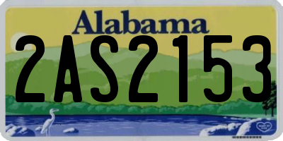 AL license plate 2AS2153