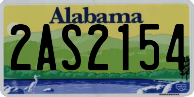 AL license plate 2AS2154