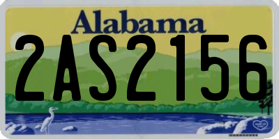 AL license plate 2AS2156