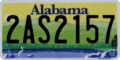 AL license plate 2AS2157