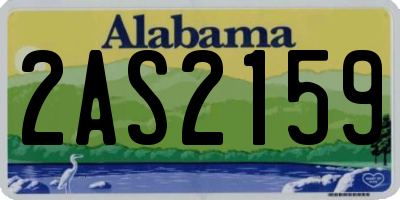 AL license plate 2AS2159