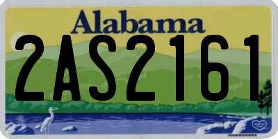 AL license plate 2AS2161