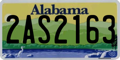 AL license plate 2AS2163
