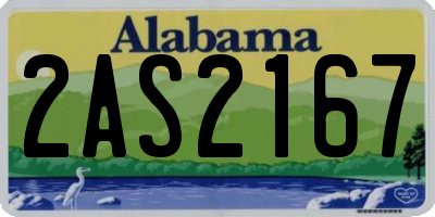 AL license plate 2AS2167