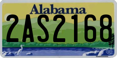 AL license plate 2AS2168