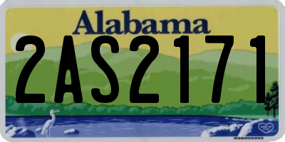 AL license plate 2AS2171