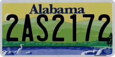 AL license plate 2AS2172