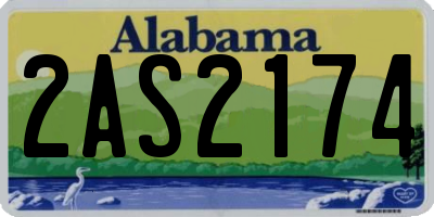 AL license plate 2AS2174