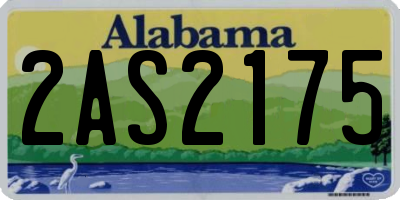 AL license plate 2AS2175